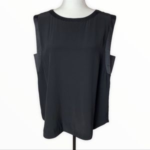 Lord & Taylor Black Boxy Sleeveless Blouse Size L Add-On Item
